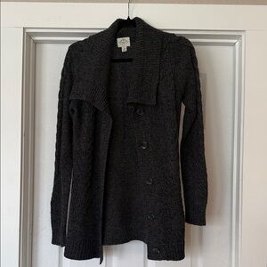 St. John's Bay Dark Gray Cable Knit Cardigan